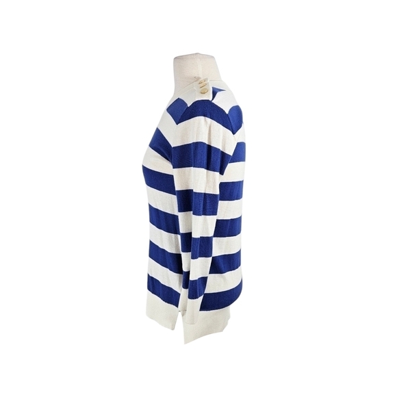 Kate Spade Blue & White Stripe Sweater - Picture 2 of 6